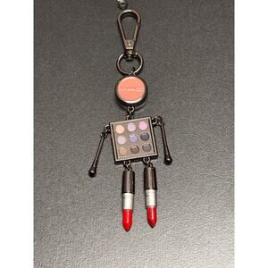 MAC Cosmetics Lover Obsessed Lipstick Shadow Blush Robot Key Chain Purse Charm